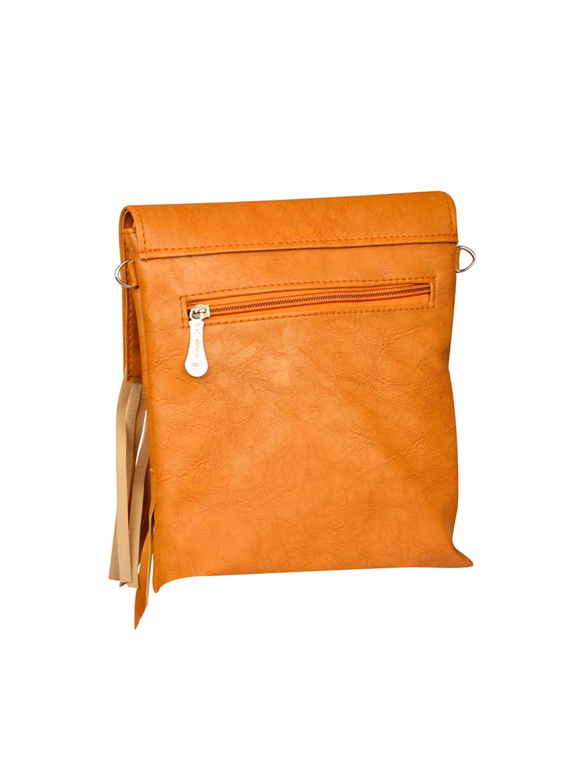 tan leatherette regular sling bag - 14326463 - Zoom Image - 2