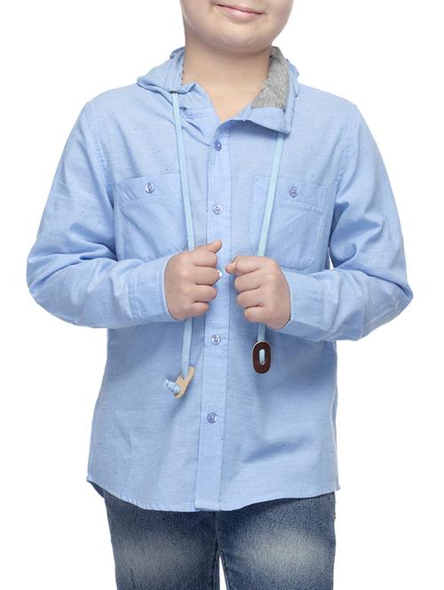 blue cotton shirt - 14328213 - Very Small Image - 1