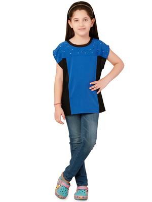 blue polyester top - 14328338 - Standard Image - 4