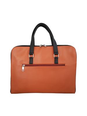 tan leatherette laptop bag - 14328381 - Standard Image - 2