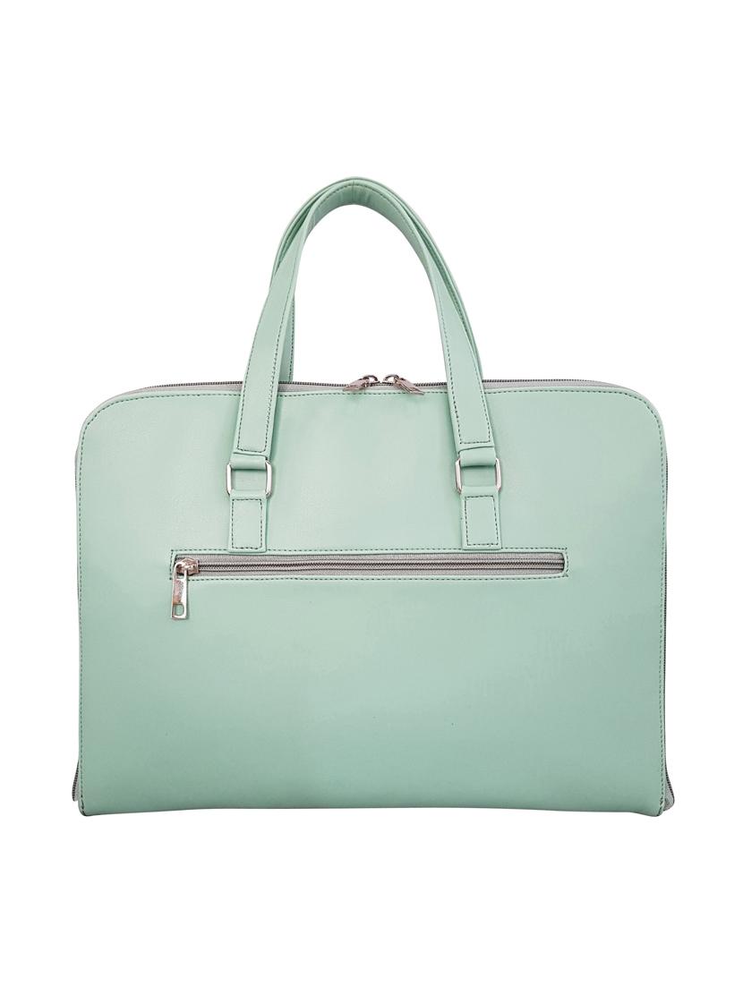 green leatherette laptop bag - 14328382 - Zoom Image - 2