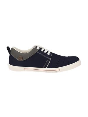 navy canvas lace up sneaker - 14329216 - Standard Image - 2