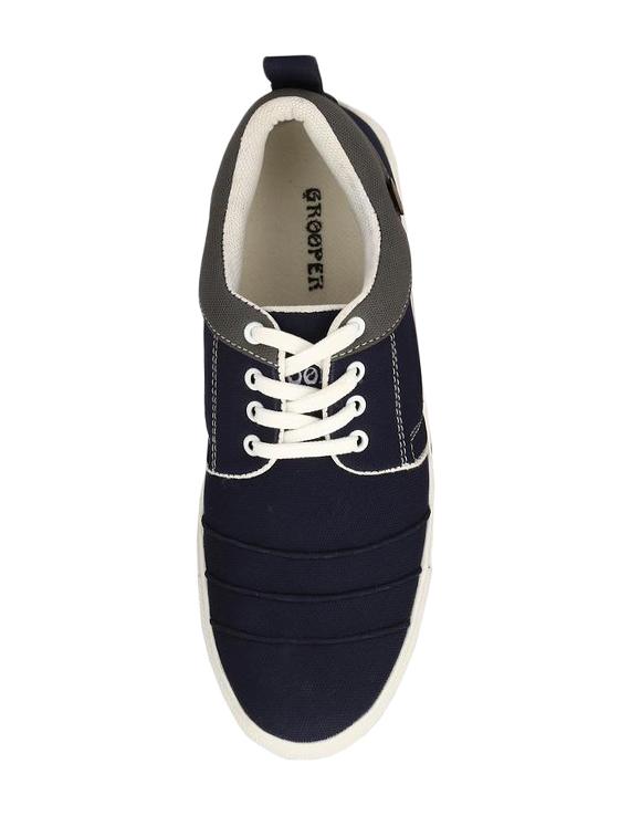 navy canvas lace up sneaker - 14329216 - Zoom Image - 3