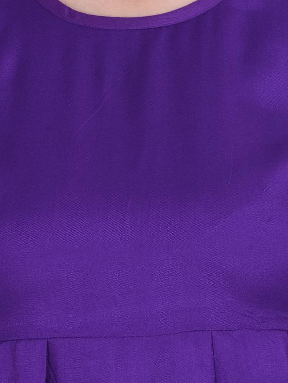 purple solid rayon high-low dress - 14329233 - Zoom Image - 4