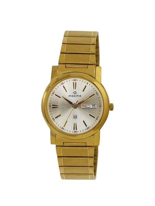 maxima silver dial watch for men - 25032cmgy - 14330798 - Standard Image - 1