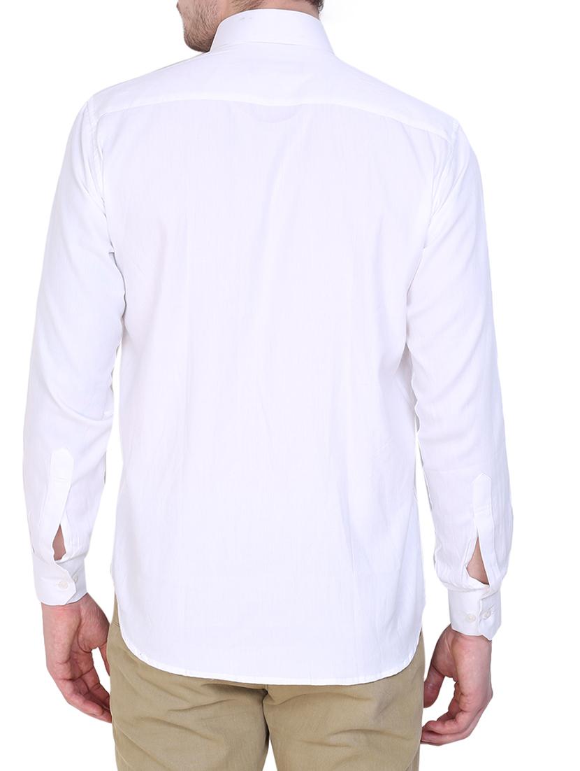 white cotton casual shirt - 14330981 - Zoom Image - 3