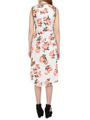 white floral high low dress - 14331044 - Standard Image - 3