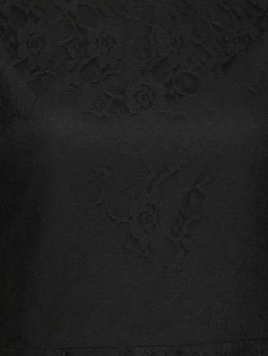 boat neck laced flared dress - 14331056 - Standard Image - 4