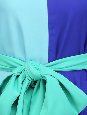 blue crepe asymmetric dress - 14331075 - Standard Image - 4
