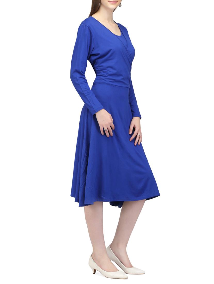 round neck flared dress - 14331078 - Zoom Image - 2