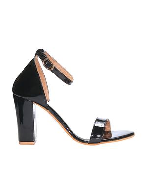 black patent ankle strap sandals - 14331903 - Standard Image - 2