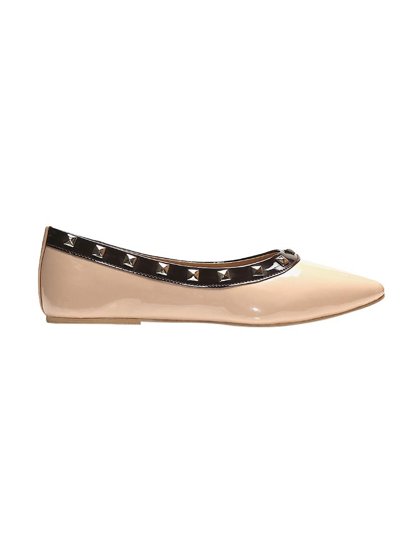beige patent slip on ballerina - 14331909 - Zoom Image - 2