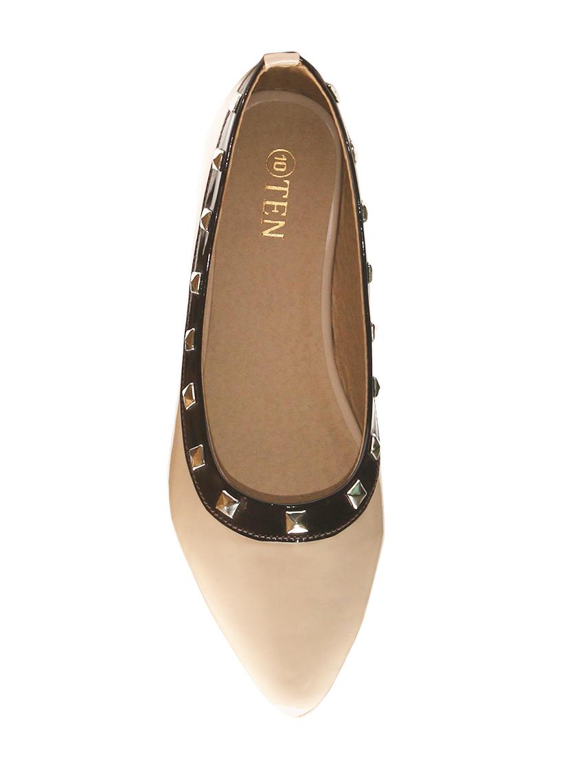 beige patent slip on ballerina - 14331909 - Zoom Image - 4