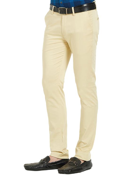 beige cotton chinos - 14331986 - Zoom Image - 2