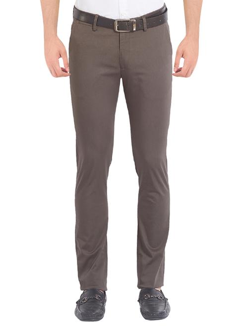 brown cotton chinos - 14331987 - Standard Image - 1
