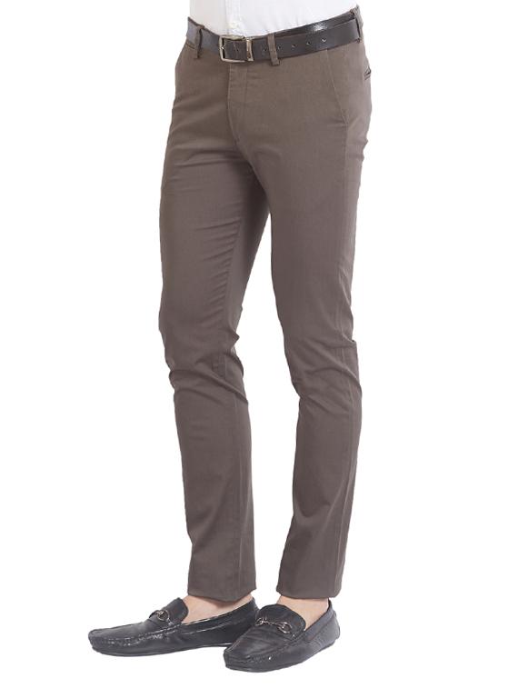 brown cotton chinos - 14331987 - Zoom Image - 3