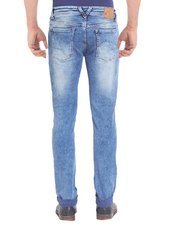 blue light washed ripped denim jeans - 14332047 - Zoom Image - 3
