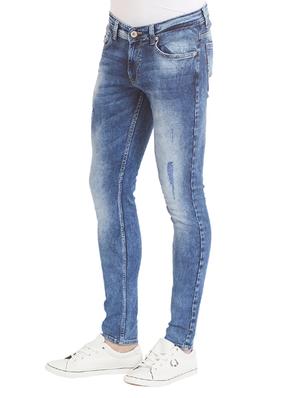 blue heavy washed ripped denim jeans - 14332062 - Standard Image - 2
