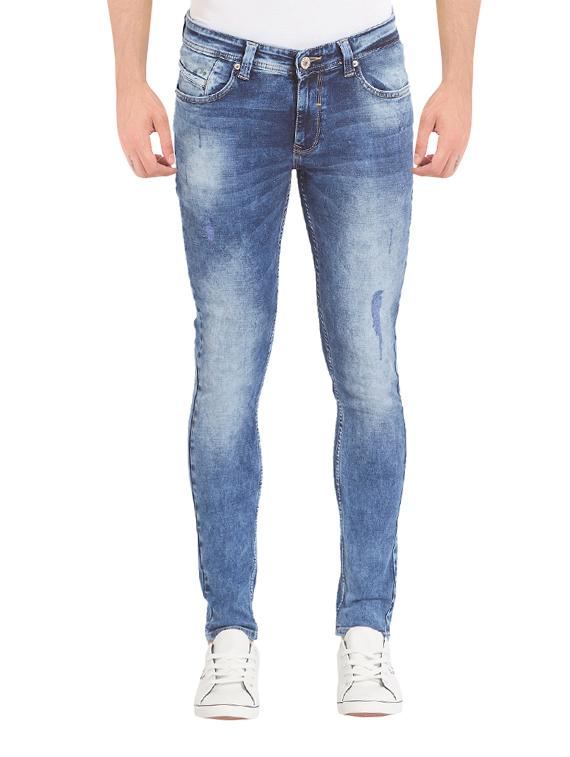 blue heavy washed ripped denim jeans - 14332062 - Zoom Image - 1