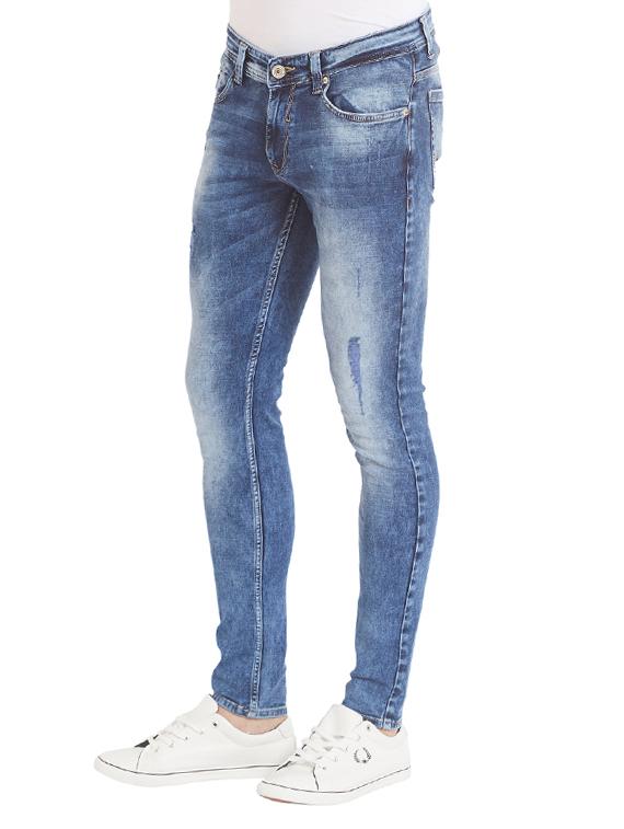 blue heavy washed ripped denim jeans - 14332062 - Zoom Image - 2