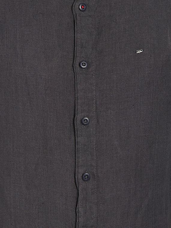 grey linen casual shirt - 14332065 - Zoom Image - 5