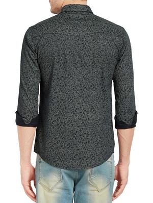 black cotton casual shirt - 14332091 - Standard Image - 3