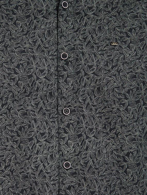 black cotton casual shirt - 14332091 - Zoom Image - 4
