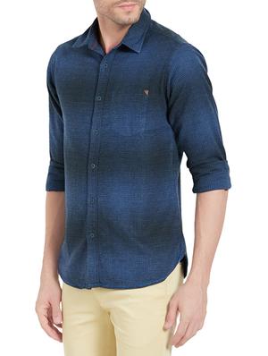 blue cotton casual shirt - 14332099 - Standard Image - 2