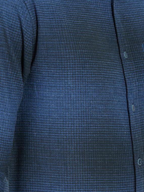 blue cotton casual shirt - 14332099 - Zoom Image - 4