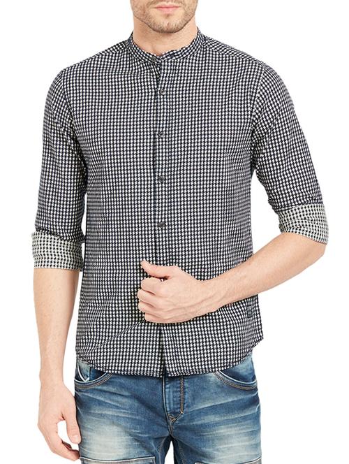 blue cotton casual shirt - 14332122 - Standard Image - 1