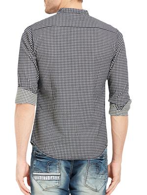 blue cotton casual shirt - 14332122 - Standard Image - 3