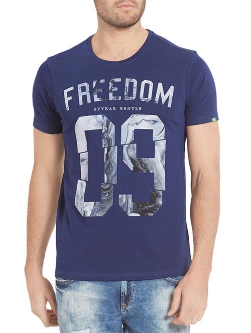 blue cotton t-shirt - 14332173 - Very Small Image - 1