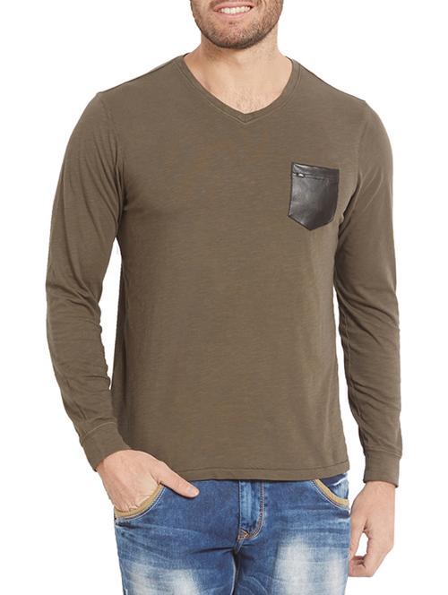 green cotton t-shirt - 14332175 - Standard Image - 1