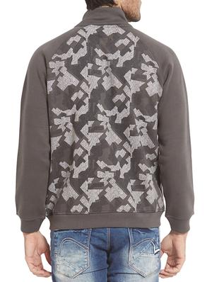 grey cotton casual jacket - 14332233 - Standard Image - 3