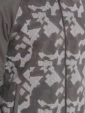 grey cotton casual jacket - 14332233 - Standard Image - 4