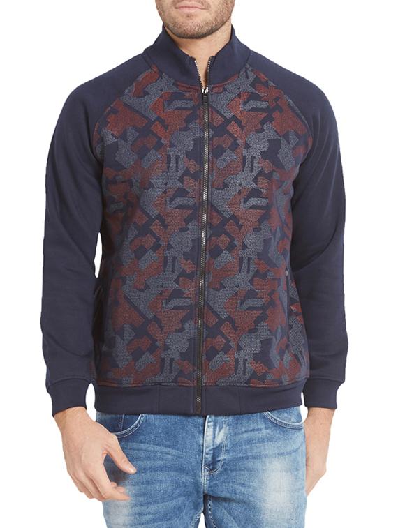 blue cotton casual jacket - 14332234 - Zoom Image - 1
