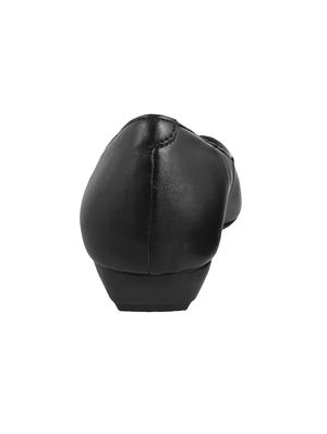 black leatherette slip on formal shoes - 14332657 - Standard Image - 3