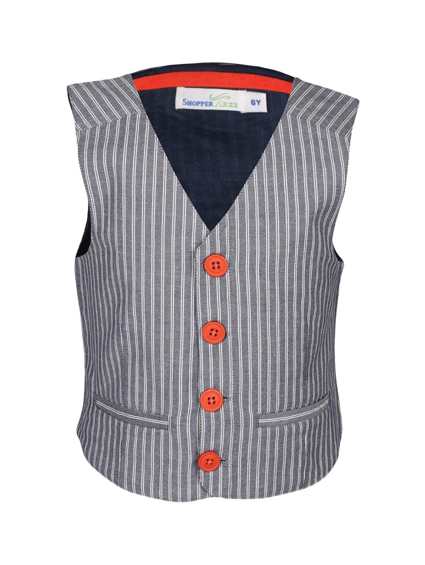 blue cotton waistcoat - 14333860 - Zoom Image - 1