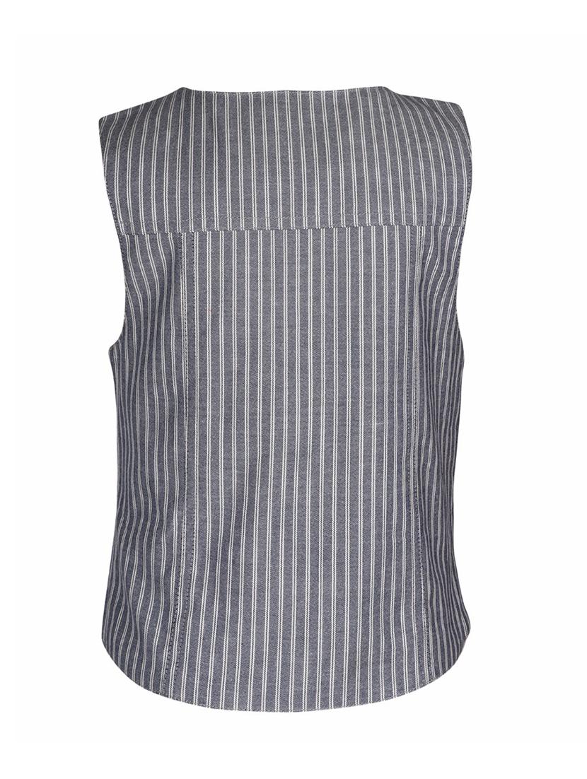 blue cotton waistcoat - 14333860 - Zoom Image - 2