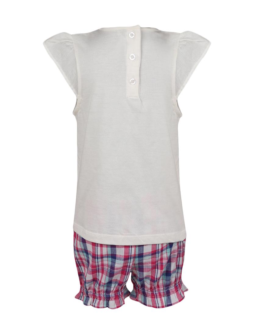 white cotton shorts set - 14333870 - Zoom Image - 2