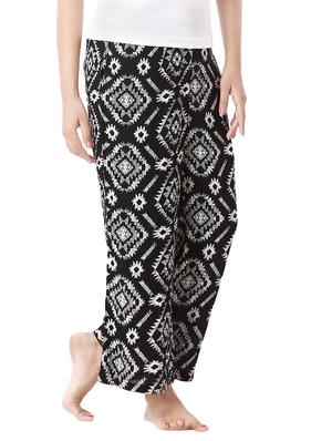 black printed cotton palazzo - 14334078 - Standard Image - 2
