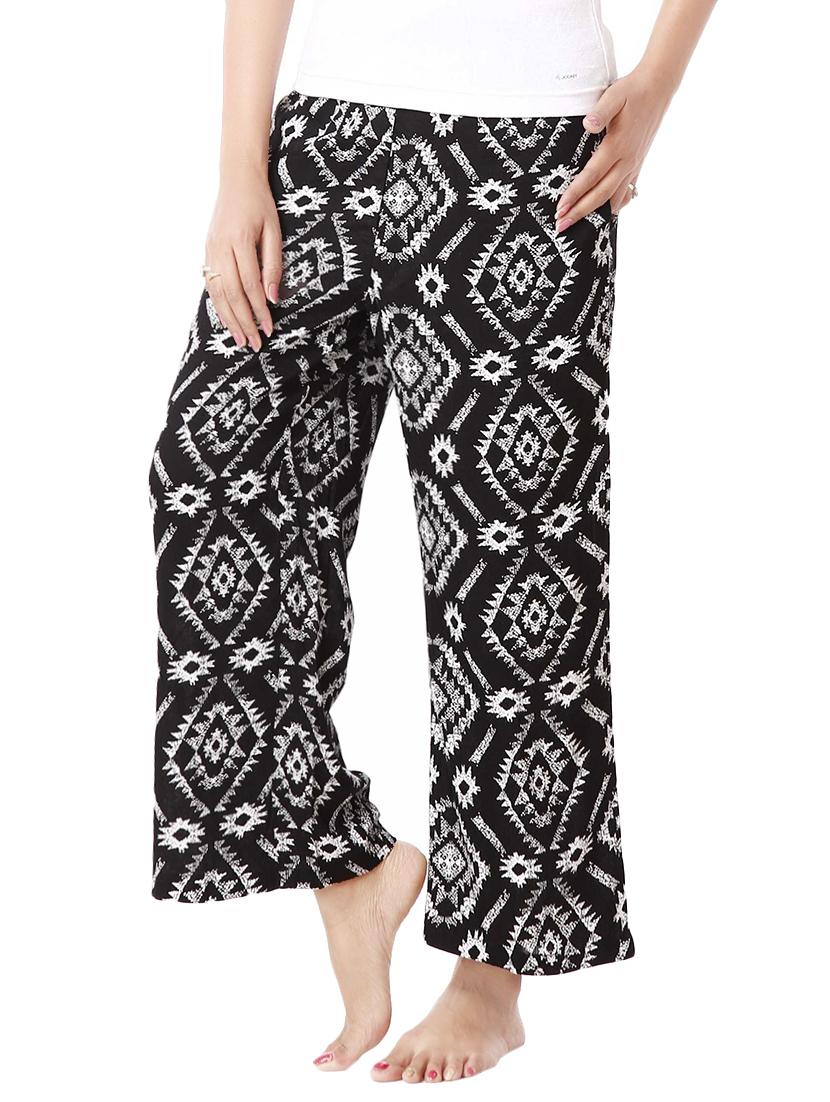 black printed cotton palazzo - 14334078 - Zoom Image - 1