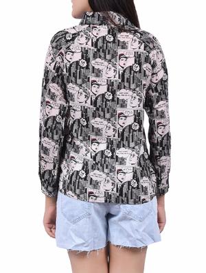 grey printed casual shirt - 14334092 - Standard Image - 3