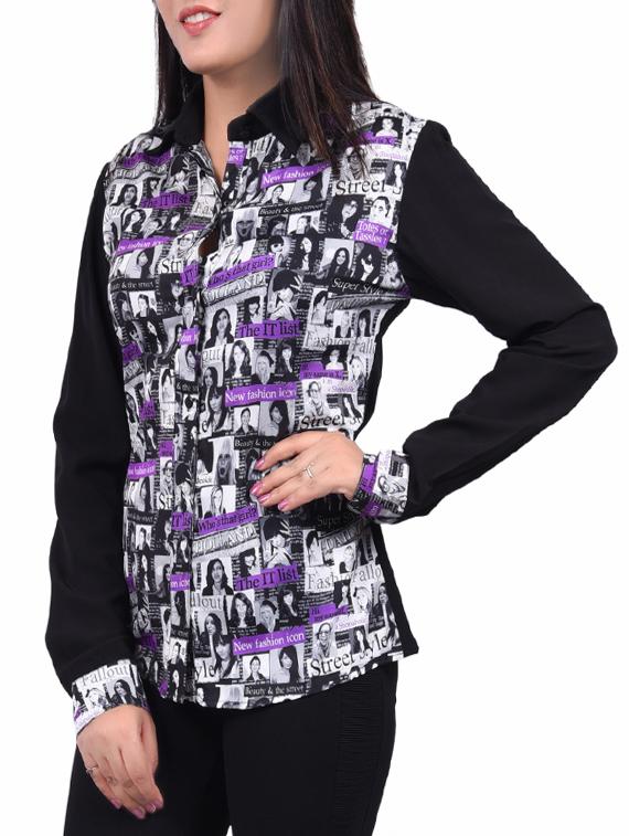 black printed regular shirt - 14334094 - Zoom Image - 2