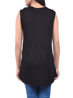 black printed printed top - 14334101 - Standard Image - 3