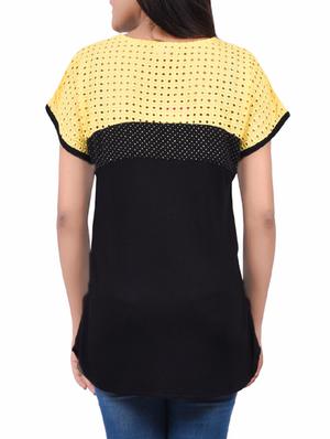 black cotton regular top - 14334112 - Standard Image - 3