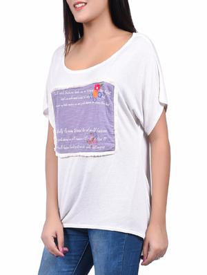 white printed cotton regular top - 14334118 - Standard Image - 2