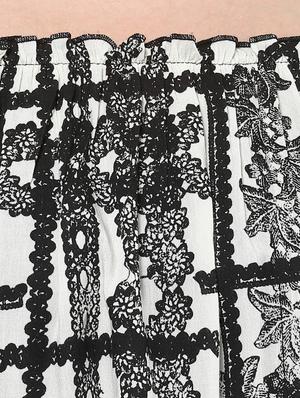 white printed viscose top - 14334488 - Standard Image - 4
