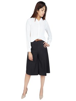 solid black culottes - 14335286 - Standard Image - 3