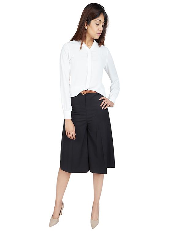 solid black culottes - 14335286 - Zoom Image - 3